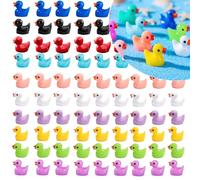 Lot de 10 mini canards miniatures en résine - Pour aquarium, bricolage, décoration de jardin, paysages miniatures, fêtes d'enfants, prix étudiants