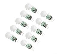 Lot de 10 mini capteurs humains PIR utilisant la technologie pyroélectrique pour une détection de mouvement fiable et un fonctionnement manuel infrarouge