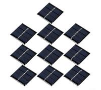 Lot de 10 mini cellules de panneau solaire en silicone polycristallin 1,5 V 60 mA 30 mm x 30 mm pour projets électriques de bricolage