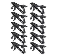Lot de 10 mini clips de microphone Lavalier en métal - Clip de col à revers et support pour câble de 6 mm - Pour interviews, réunions, conférences et flux en direct