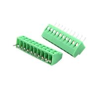 Lot de 10 mini-connecteurs de carte PCB KF128 for fils, pas de 2,54 mm, 2/3/4/5/6/7/9/10/12 broches, bornier à vis, câble 26-18 AWG(10Pin 10Pcs)