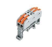 Lot de 10 mini-connecteurs rapides for rail DIN CMK42A, borniers compacts à emboîtement for câbles(CMK422A)