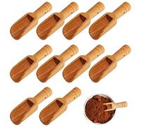 Lot de 10 Mini Cuillères en Bois pour Sel, Épices et Bonbons - Cuillère à Lessive pour Bébé - Pour Sel de Bain