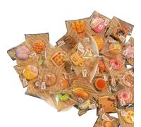 Lot de 10 mini décorations miniatures pour gâteaux, desserts, pains, aliments emballés individuellement, pour loisirs créatifs et décoration