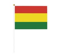 Lot de 10 mini drapeaux de la Bolivie sur bâton pour fête, activités d'équipe, défilés, décoration de vacances