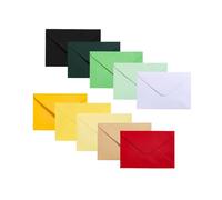 Lot de 10 Mini Enveloppes Colorées, Enveloppe de Graduation 10 Couleurs Pastel Vives, Idéales pour Mariages, Anniversaires, Graduation, Faire-Part et Cartes de Remerciement (A)
