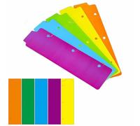 Lot de 10 mini intercalaires pour cahier, onglets d'index à 3 trous pour classeur, page, scrapbooking (5 couleurs)