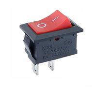 Lot de 10 mini interrupteurs à bascule Spst On Off 2 broches pour montage sur panneau 10 mm x 15 mm Découpe 6a 125 V AC 3 A 250 VAC pour bateau camion distributeur d'eau automatique tapis roulant