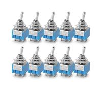 Lot de 10 mini interrupteurs à levier, montage 1/4 pouce, unipolaire, bidirectionnels, ON-OFF-ON/ON-ON, 6 A 125 V 3 A 250, MTS-102 103 202 203 ESSEIEIE(6Pin ON-ON)