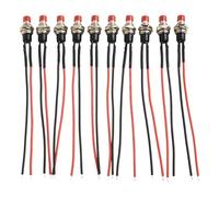 Lot de 10 mini interrupteurs momentanés à bouton-poussoir 3 A 12 V sans arrêt pré-câblé avec fil de 10 cm rouge pour bricolage électronique large plage de température de -25 °C à +85 °C faible