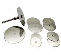 Lot de 10 mini lames de scie circulaire Ø 16/18/22/32 mm + mandrin pour outil multifonction, Dremel, visseuse sans fil