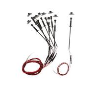 Lot de 10 mini lampadaires de rue 12 V HO TT N 1:100-1:150