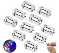 Lot de 10 Mini Lumières LED avec Batterie, Petite Lampe LED a Pile Accessoires pour Maison de Poupée Décoration de Fête Artisanat Construction de Modèles Bricolage (7 Couleurs, Flash Lent)