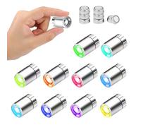 Lot de 10 mini lumières LED pour éclairage de maison de poupée, petites lumières LED colorées avec batterie et points adhésifs, lumière de maison de poupée, lampe miniature pour modèles miniatures