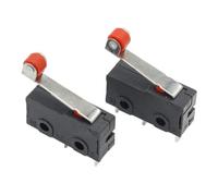 Lot de 10 mini micro-interrupteurs de fin de course, bras de levier à rouleau SPDT, action rapide, en vrac