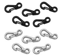 Lot de 10 mini mousquetons, mousquetons avec fermeture à clip, porte-clés pour camping, voyage, randonnée