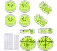 Lot de 10 mini niveaux à bulle ronds | Petit niveau à bulle pour camping, équipement photo, meubles et images, nivellement précis avec taille compacte