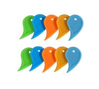 Lot de 10 mini ouvre-boîtes en plastique, design goutte de pluie, coupe précise pour un déballage facile, outil portable pour la maison, le bureau, léger et rapide à utiliser (10 pièces)