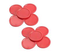 Lot de 10 mini palets rouges de 50 mm pour table de hockey, table pour enfants, pratique et attrayant, jeux d'arcade et de table de hockey sur air