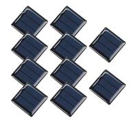 Lot de 10 mini panneaux solaires 1,5 V 60 mA 0,09 W 30 mm x 30 mm pour projets électriques en silicone polycristallin avec revêtement en résine époxy pour résistance aux intempéries