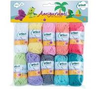 Gründl Set de fil à tricoter 1299-2 – Amigurumi II – Coton multicolore – 19,5×18×2,6 cm