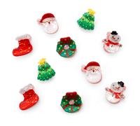 Lot de 10 mini pinces à cheveux de Noël pour filles - Jolies petites pinces à cheveux de Noël - Accessoires cadeaux pour filles - Cadeaux de Noël pour femmes