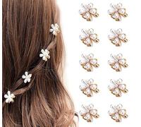 Lot de 10 mini pinces à cheveux en forme de fleur avec frange décorative, accessoires de cheveux mignons pour femmes et filles