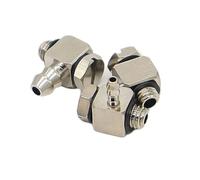 Lot de 10 mini raccords à embout cannelé en forme de pagode M3 M4 M5 M6 for tubes pneumatiques de 3 mm, 4 mm et 6 mm. Raccord rapide en laiton nickelé.(Hose OD 3mm-M5)