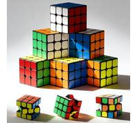 Lot de 10 Mini Rubiscube 3x3x3 cm,Speed Cube Ensemble,Cadeau pour Enfant Adultes Anniversaire,Petit Cube Magique pour Filles et garçons