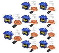 Lot de 10 mini servomoteurs 9G pour robot radiocommandé, bras, main, marche, hélicoptère, avion, voiture, bateau avec câble - Mini servos Arduino Project
