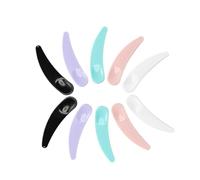 Lot de 10 mini spatules jetables incurvées pour masque facial - Cuillère à crème - Bâton de mélange - Kit d'outils de beauté