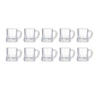 Lot de 10 mini tasses à bière, petits verres à shot avec poignées pour bières, verres de dégustation de bière, whisky, jus, verres à base lourde