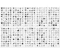 Lot De 10 Mini Tatouages Temporaires Pour Les Doigts, Série Noire, Petits Autocollants Frais Pour La Clavicule