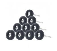 Lot de 10 mini-têtes de meulage, disques abrasifs en feutre, for polissage du métal, brosse, perceuse, outil rotatif(Gray,3mm Shank 10pcs)