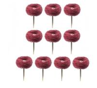 Lot de 10 mini-têtes de meulage, disques abrasifs en feutre, for polissage du métal, brosse, perceuse, outil rotatif(Red,2.35mm Shank 10pcs)