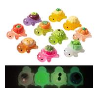 Lot de 10 mini tortues de mer lumineuses en résine, petites tortues de mer, animaux marins, tortues de mer miniatures, tortues de mer pour jardin, bricolage, micro paysage, voiture, décoration