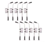 Lot de 10 modèles de lampadaires miniatures avec lumières LED blanches, pour bacs à sable, modèles miniatures de jardins et villes (1:100)