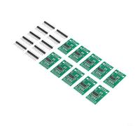 Lot de 10 modules de cellule de charge HX711 double canal 24 bits ADC à gain programmable faible puissance pour capteur de poids Arduino vert (grande carte)