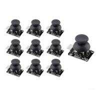 Lot de 10 modules de joystick analogique KY-023, capteur de manette de jeu à double axe avec bouton poussoir, taille compacte pour bricolage pour Arduino pour projets créatifs Raspberry Pi