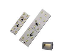 Lot de 10 modules d'éclairage mural LED AC220 V 3 W 5 W, plaque en aluminium blanc/chaud, pilote IC intelligent SMD2835 for lampes de table, éclairage d'angle(White 6000-6500K,3W 80x23mm)