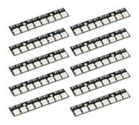 Lot de 10 Modules LED WS2812B RGB 8 Bits en Ligne, 5050 SMD avec Pilote Intégré, Compatible Arduino, Raspberry Pi, Adapté à Micro:bit, ESP32, LED WS2812B, WS2812, DC 5V, Couleur Noire