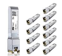 Lot de 10 modules SFP+ RJ45 10 Gbase-T Ethernet SFP+ en cuivre pour Cisco SFP-10G-T-S, Meraki, MikroTik, Ubiquiti, Unifi, Netgear, QNAP, D-Link et plus encore, Cat6a/Cat7, 30 m