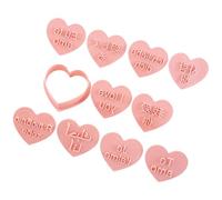 Lot De 10 Moules À Biscuits Multilingues Je T Romance Je T Moules À Biscuits Tampon À Biscuits Pour Friandises De La Saint-Valentin Outil De Cuisson Pour Couple