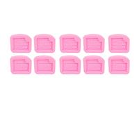 Lot de 10 moules à chocolat en silicone souple et facile à démouler pour fête, anniversaire, dîner - Rose - Moule de cuisson en silicone de qualité supérieure - Moule à bonbons -