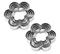 Lot De 10 Moules En Forme De Fleur, Moules À Gâteaux Créatifs, Moules En Acier Inoxydable, Moules De Cuisson, Moules À Découper Les Biscuits, Fournitures De Cuisine