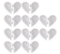 Lot de 10 moules en silicone avec trou pour porte-clés pour couple - Moules pour bijoux et colliers - Moules pour la fabrication de bijoux époxy