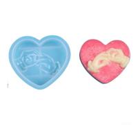 Lot de 10 moules en silicone réutilisables en forme de cœur pour projets de résine et époxy, décoration d'intérieur, 7,6 x 6,5 x 2,3 cm (60-1629)