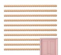Lot de 10 moulures décoratives, bandes décoratives en bois découpables, fournitures de bricolage en bois non traité pour planche, projet, porte, meubles, panneaux, étagère de cheminée, armoire, mur