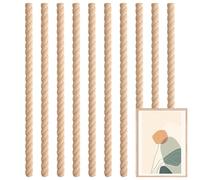 Lot de 10 moulures décoratives en bois découpables avec forme de bobine | 10 pièces de bricolage en bois non traité pour planche, projet, porte, meubles, panneaux, étagère de cheminée, armoire, mur
