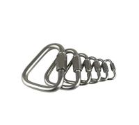 Lot de 10 mousquetons à maillons rapides en acier inoxydable avec écrou à vis et crochet triangulaire for remorque, balançoire, hamac, câble(M6)